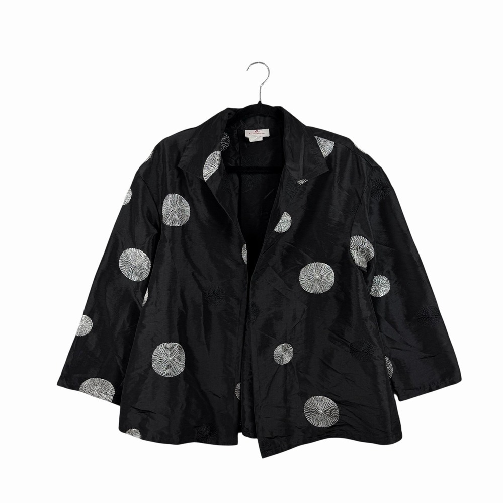 IC Collection Women's Sz M‎ Open Front Cardigan Lightweight Jacket, Lagenlook